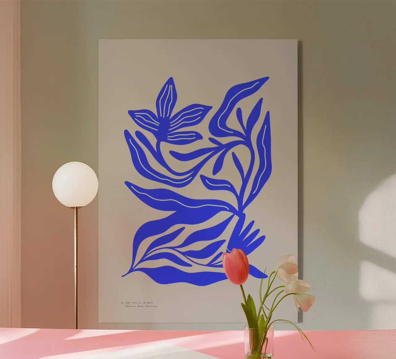 Poster Fiore blu plexiglass da PurePeachStudio