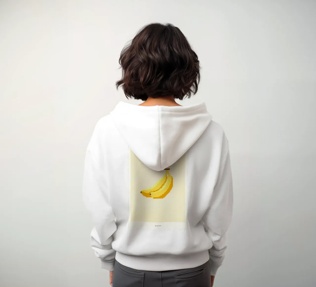 Pixel Banana felpa con cappuccio da PurePeachStudio