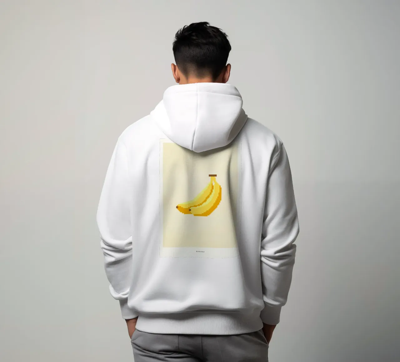 Pixel Banana felpa con cappuccio da PurePeachStudio