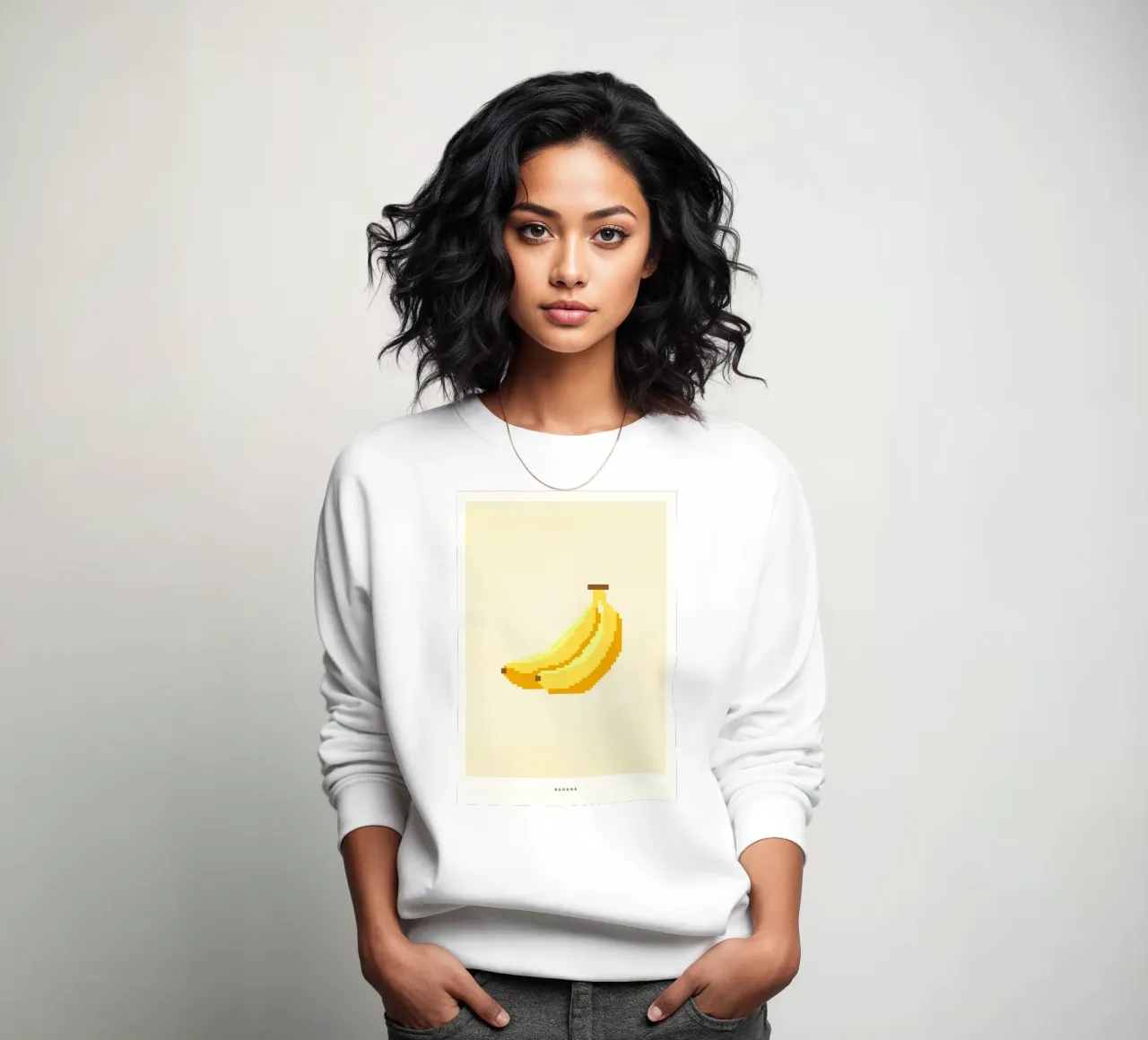 Pixel Banana felpa da PurePeachStudio