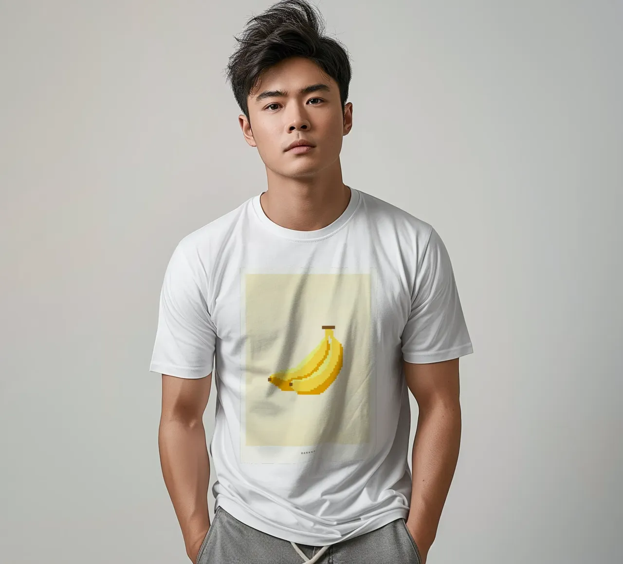 Pixel Banana t-shirt da PurePeachStudio