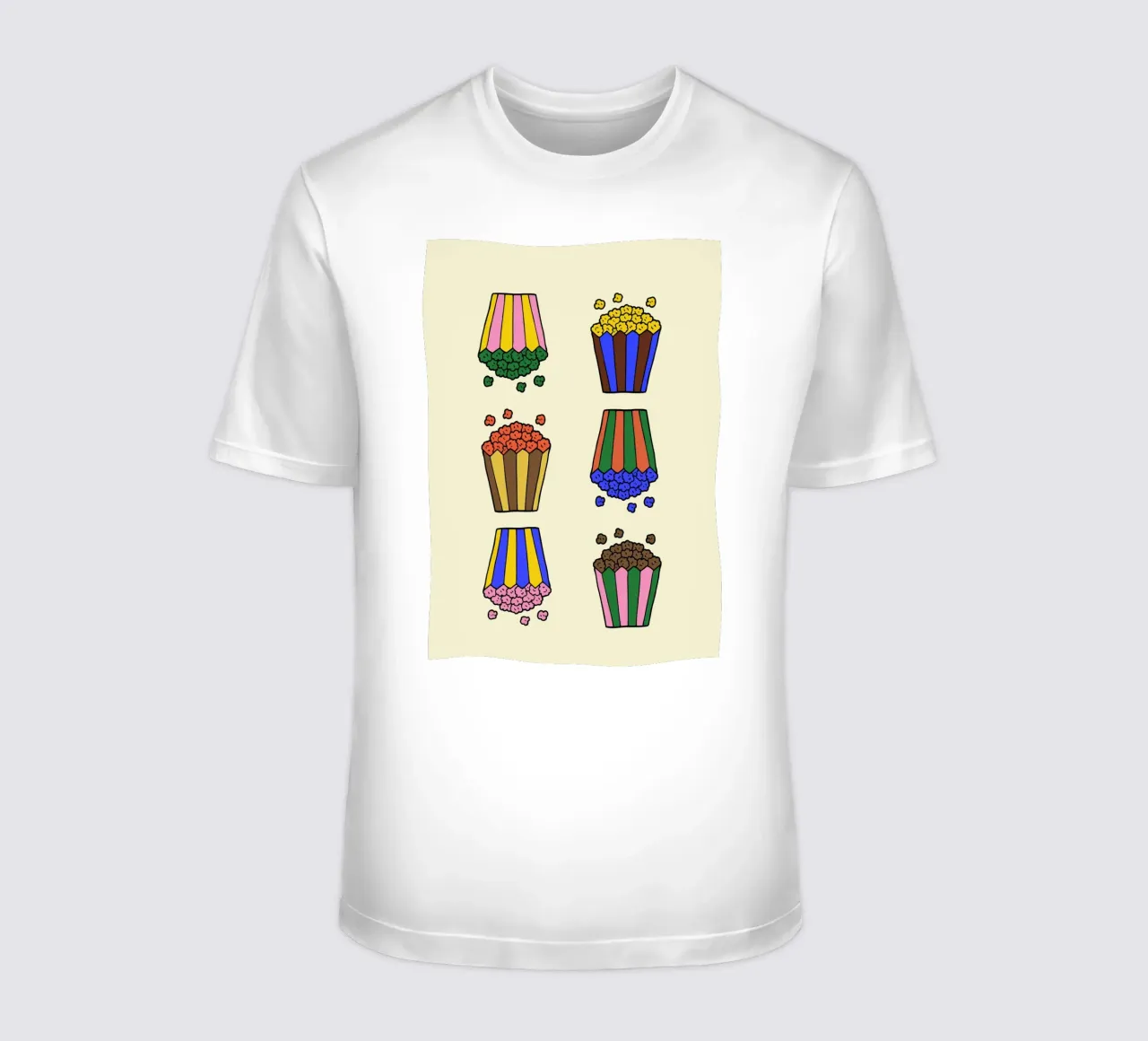 Sacchetti di popcorn colorati t-shirt da PurePeachStudio