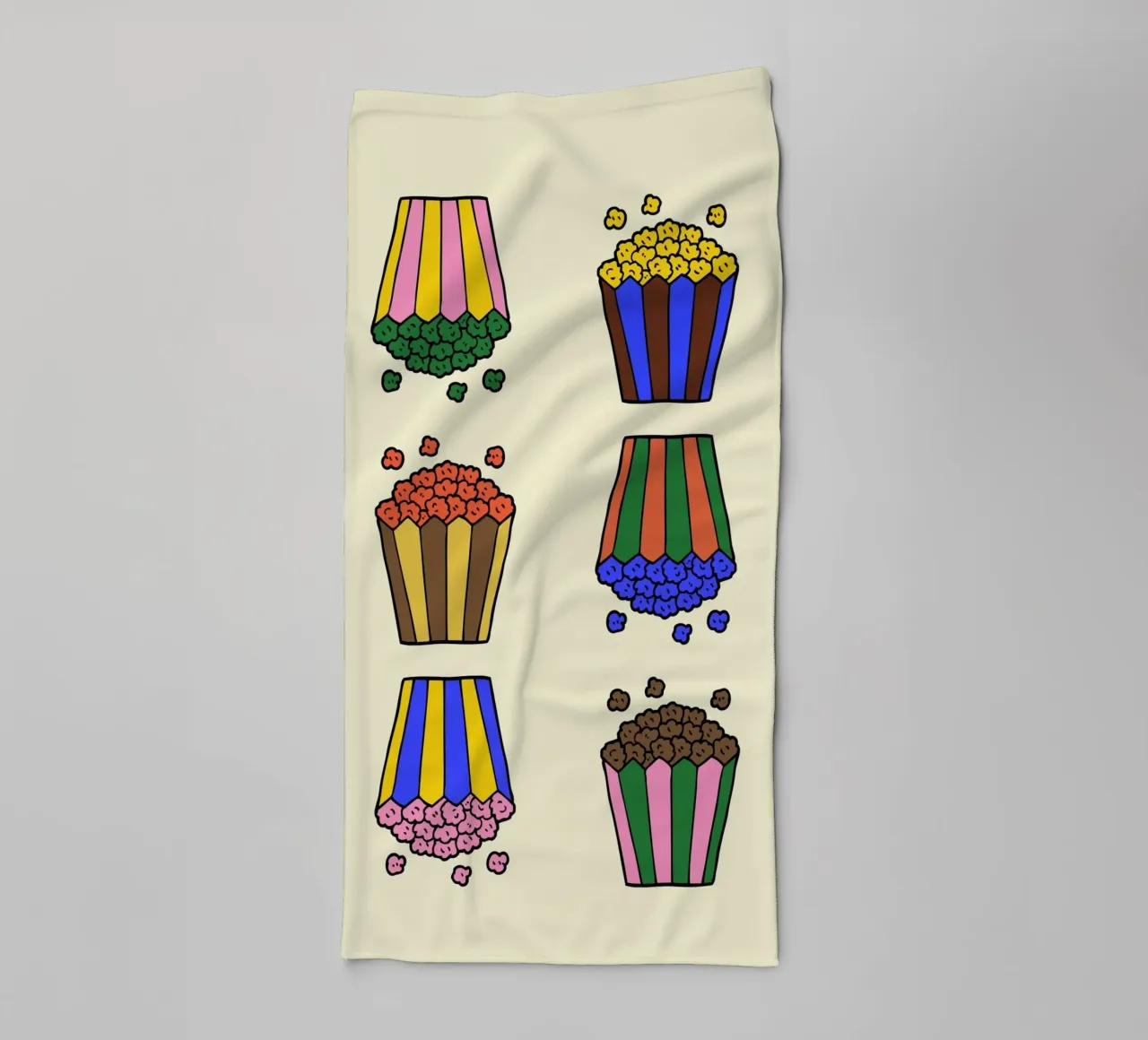 Sacchetti di popcorn colorati asciugamano da bagno da PurePeachStudio