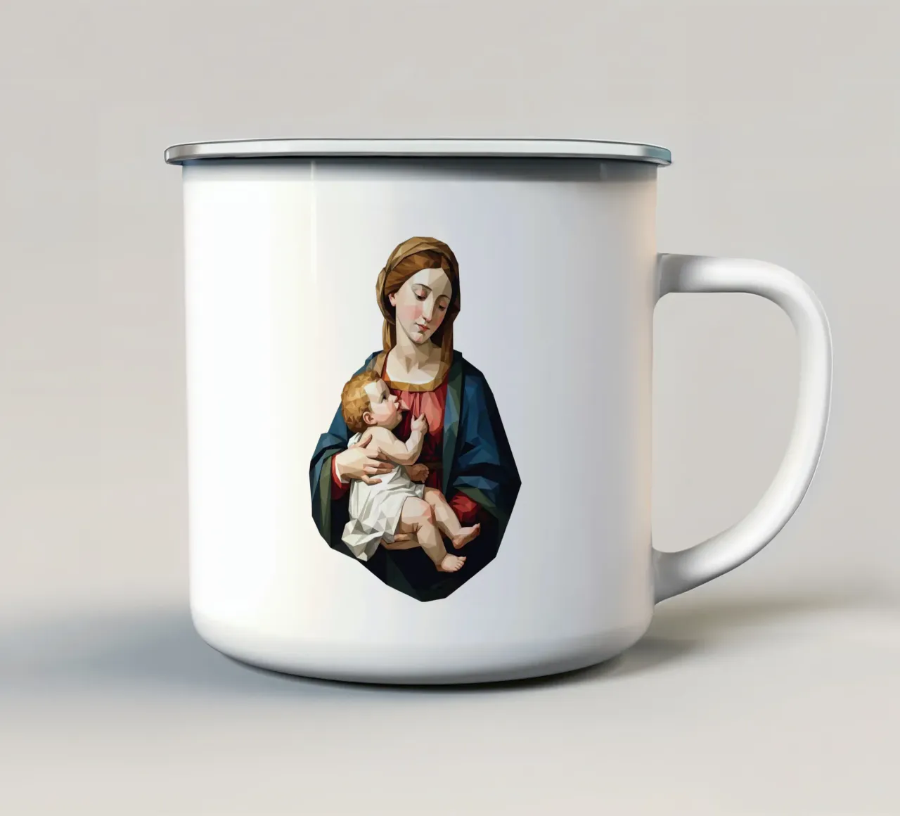 The Madonna del Latte tazza in smalto da Low Profile