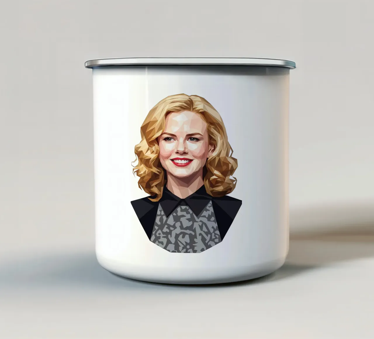 Nicole Kidman Lowpoly tazza in smalto da Low Profile