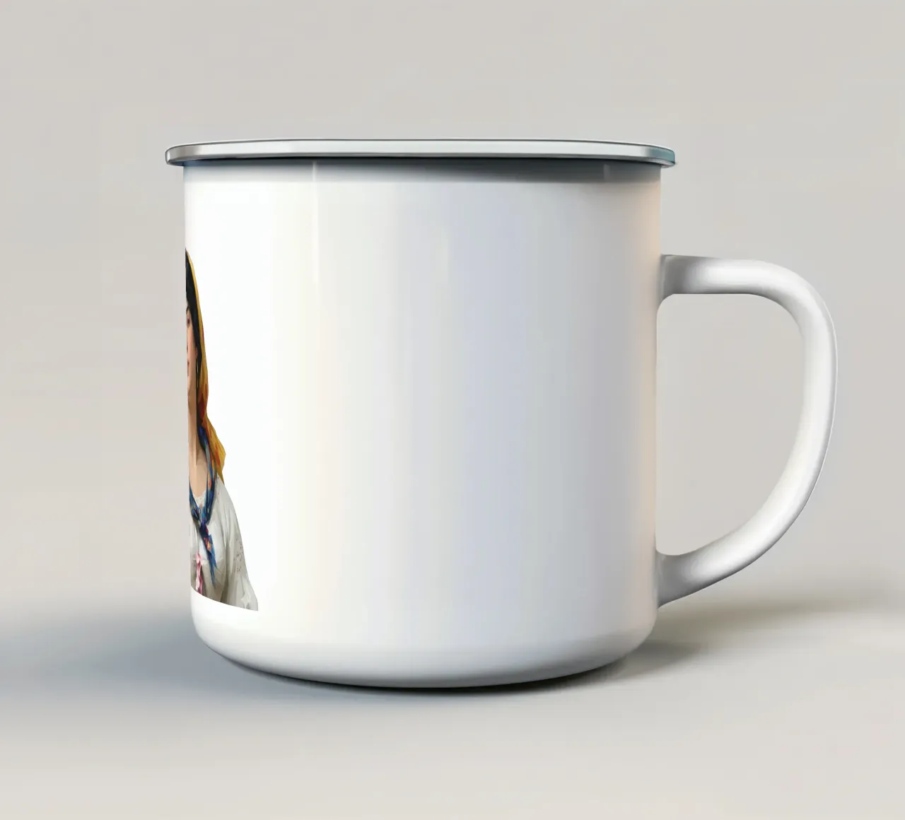 Una giovane bellezza tazza in smalto da Low Profile