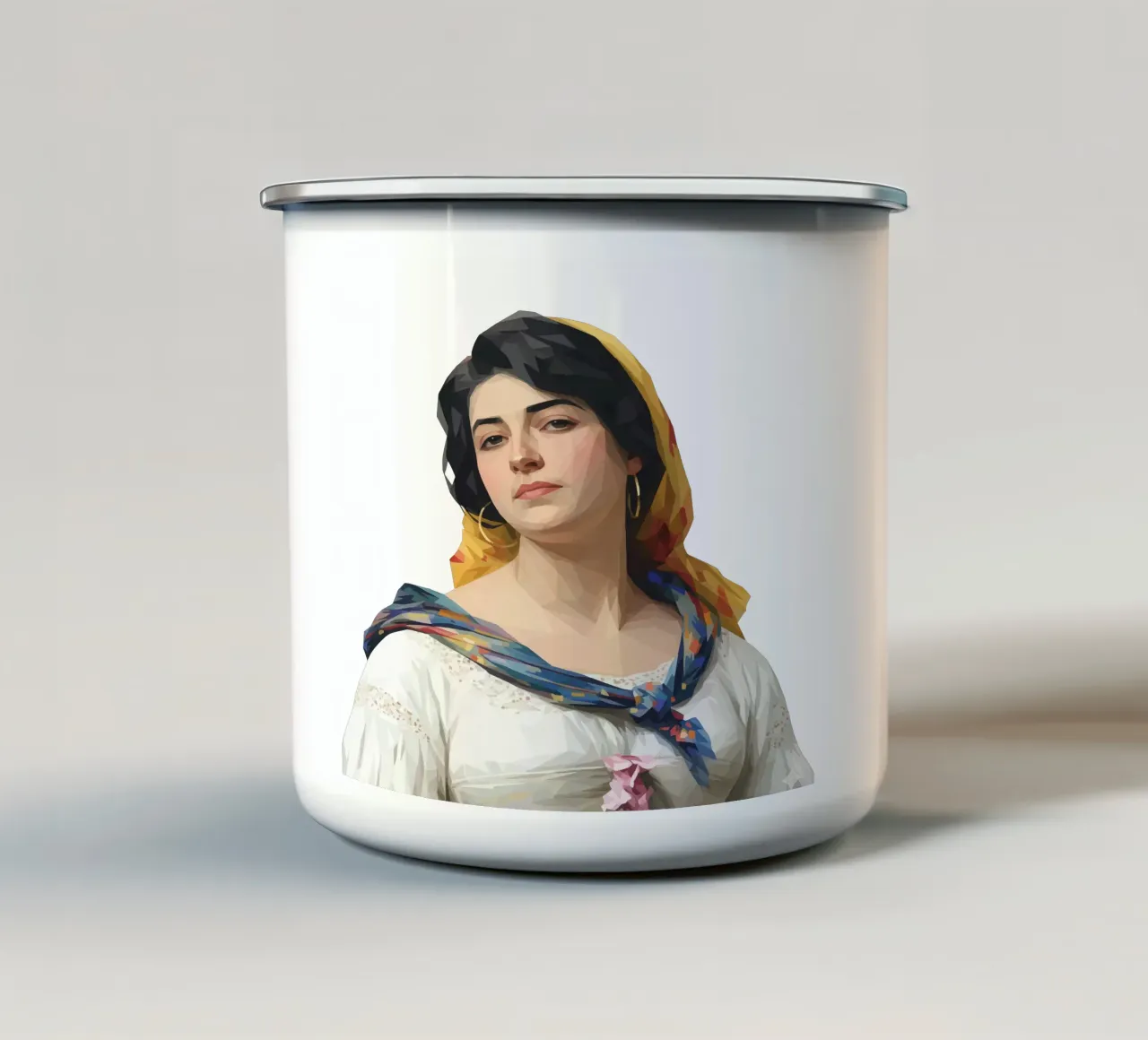 Una giovane bellezza tazza in smalto da Low Profile