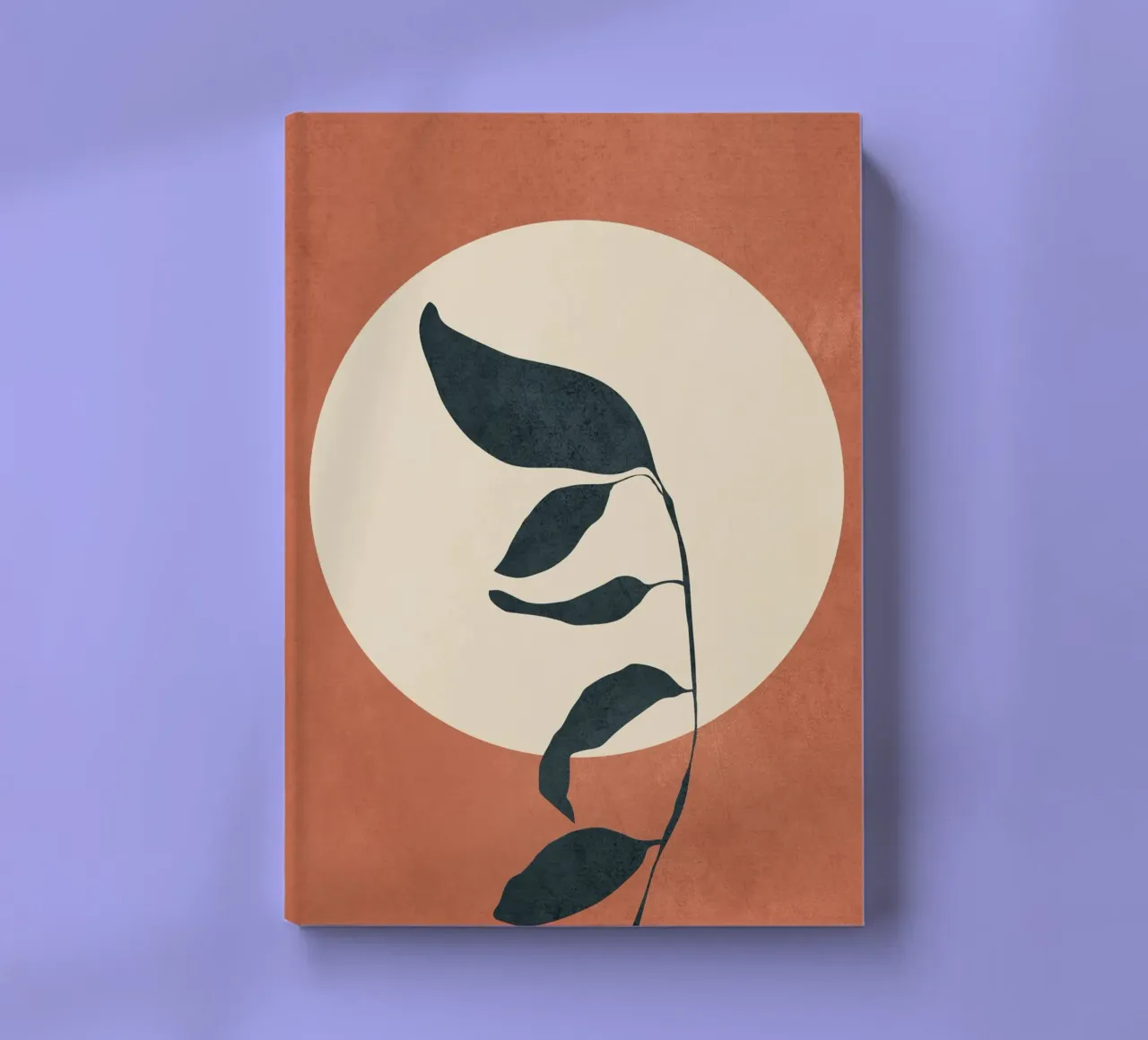 Leaf in Circle Glow notebook by City Art