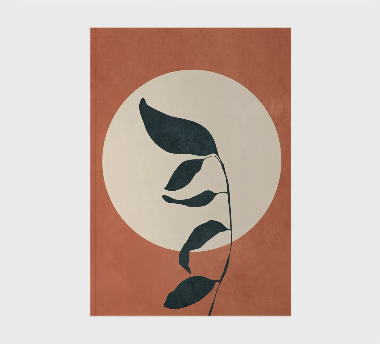 Leaf in Circle Glow notebook by City Art