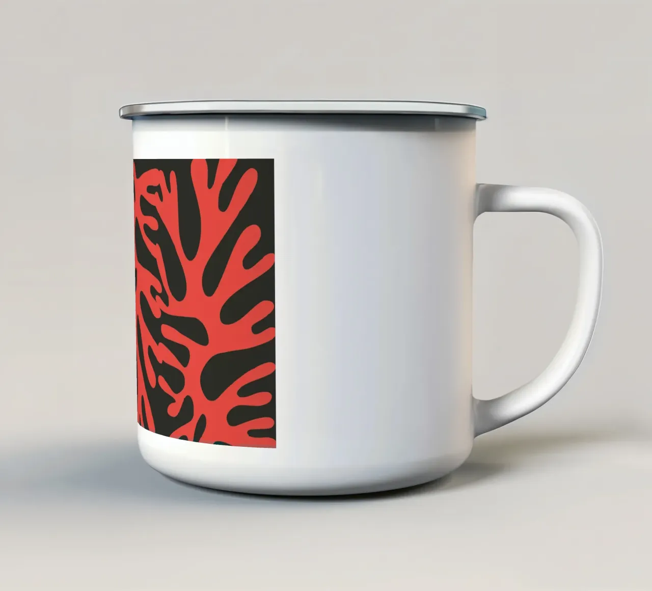 Alghe rosse tazza in smalto da Little Dean