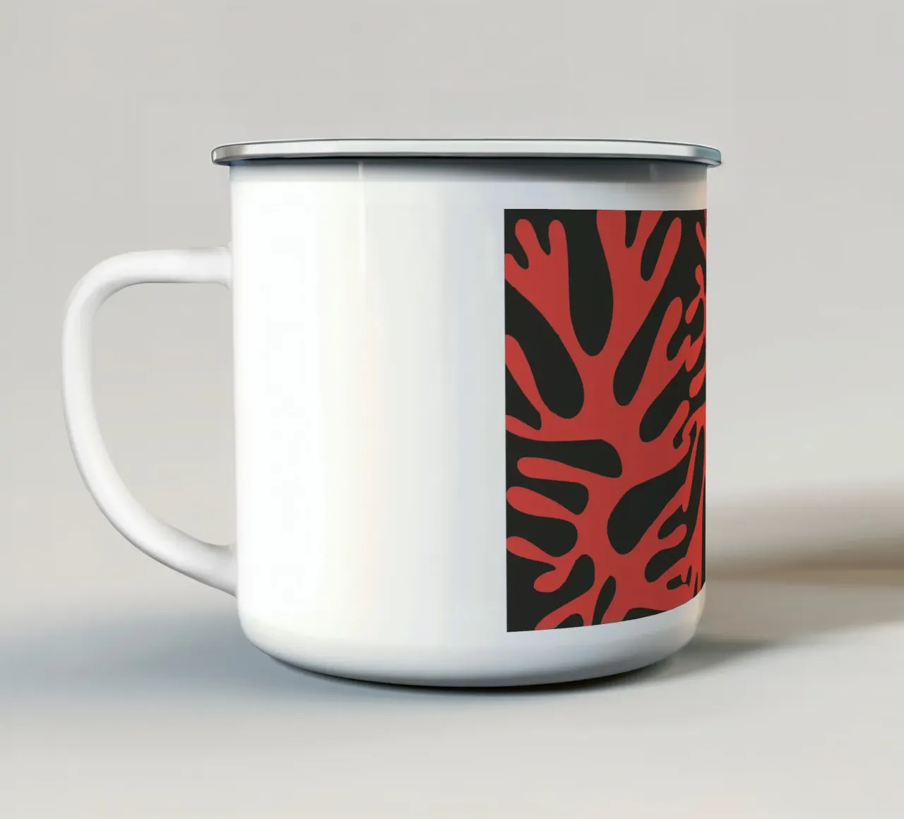 Alghe rosse tazza in smalto da Little Dean