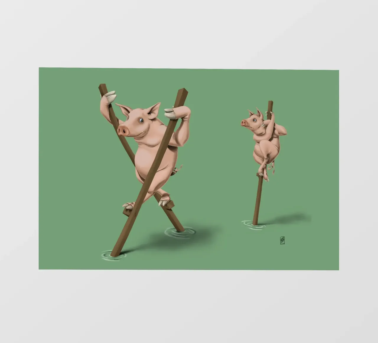 Stick in the mud (Coloured) pellicola backlit da Rob Art | Illustration