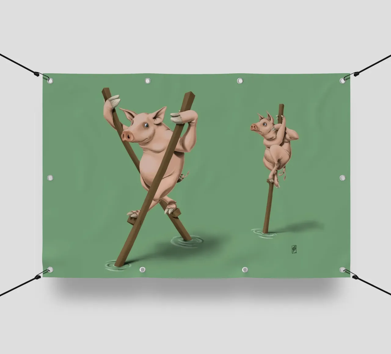 Stick in the mud (Coloured) telo in pvc da Rob Art | Illustration