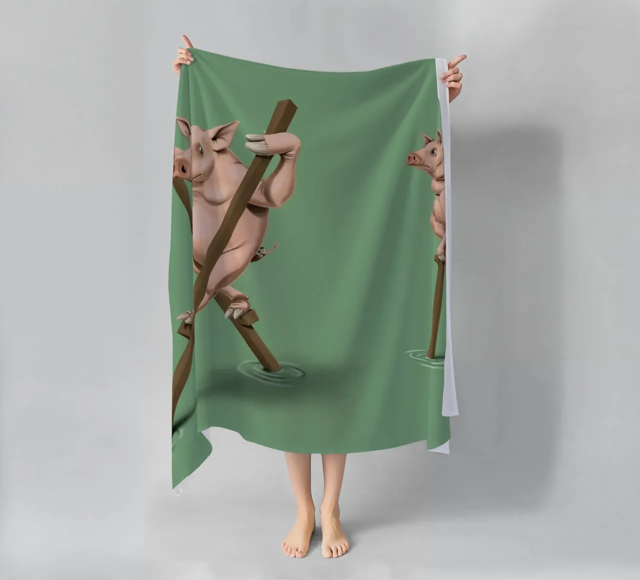 Stick in the mud (Coloured) telo mare da Rob Art | Illustration