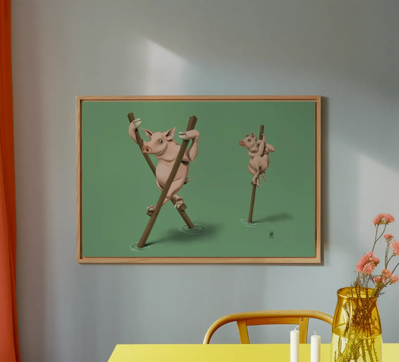 Stick in the mud (Coloured) alluminio dibond da Rob Art | Illustration
