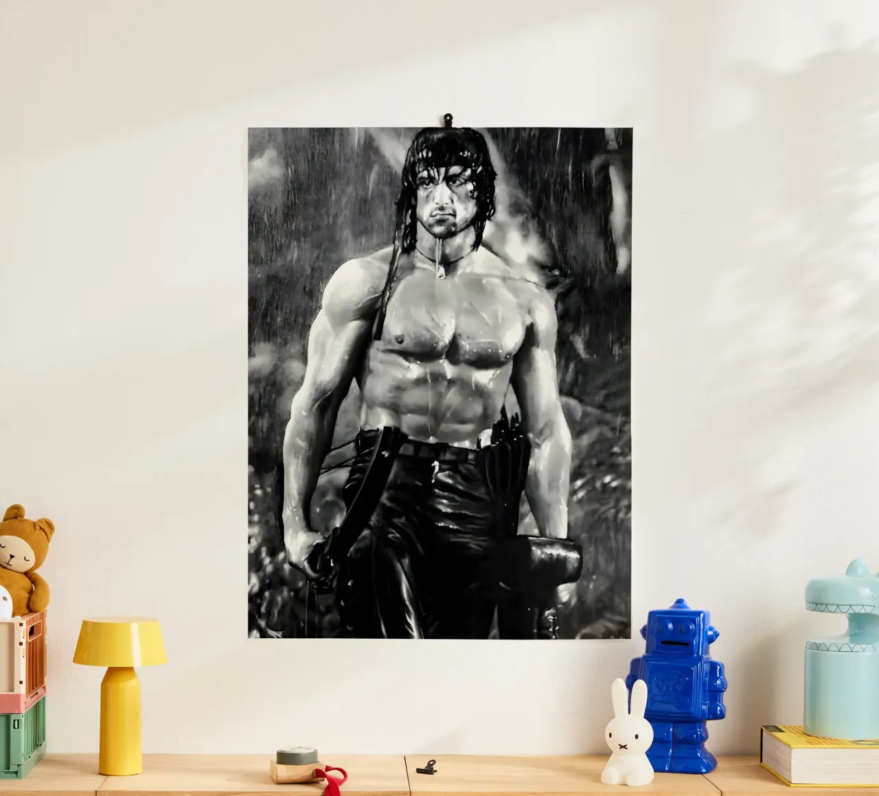 sylvester stallone carta hahnemühle da Low poly art