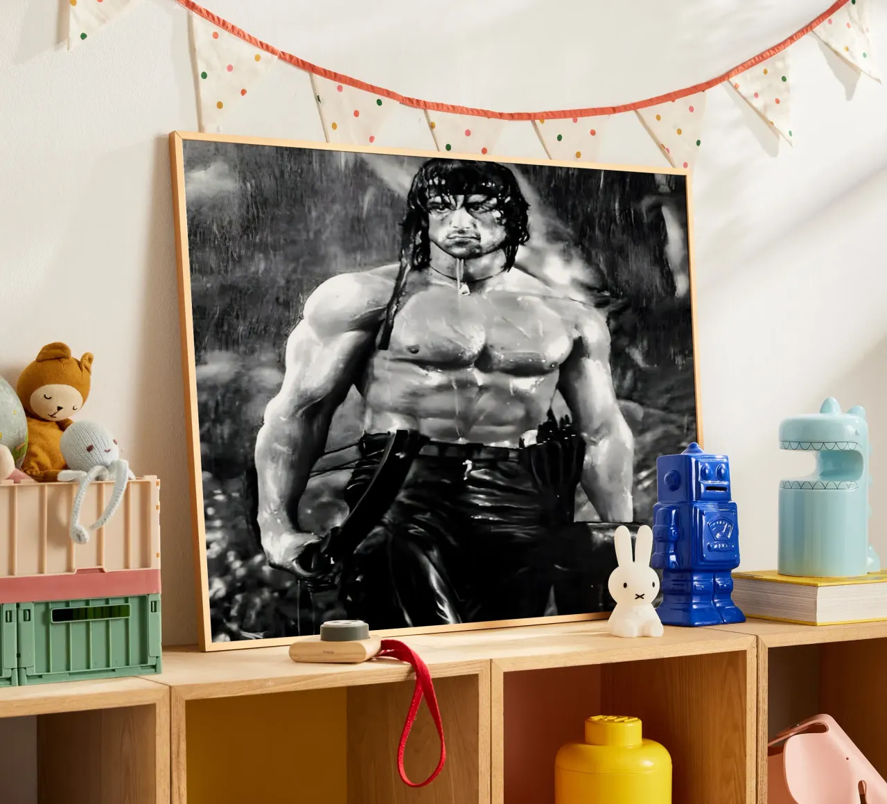 sylvester stallone carta hahnemühle da Low poly art