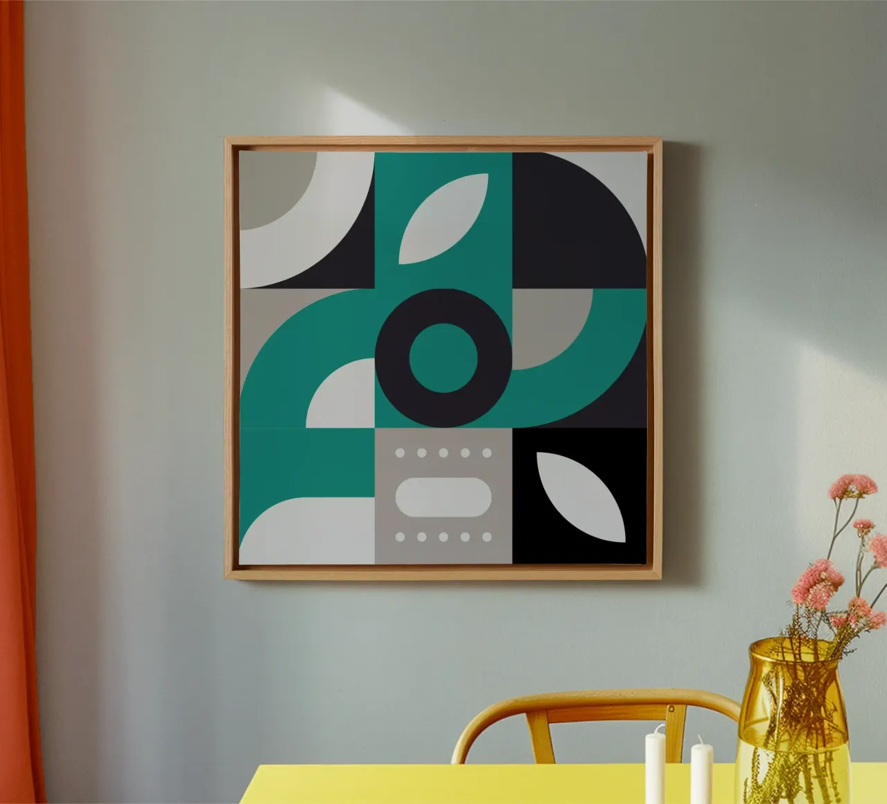 Colorful Geometric Pattern I canvas van byh.illustration