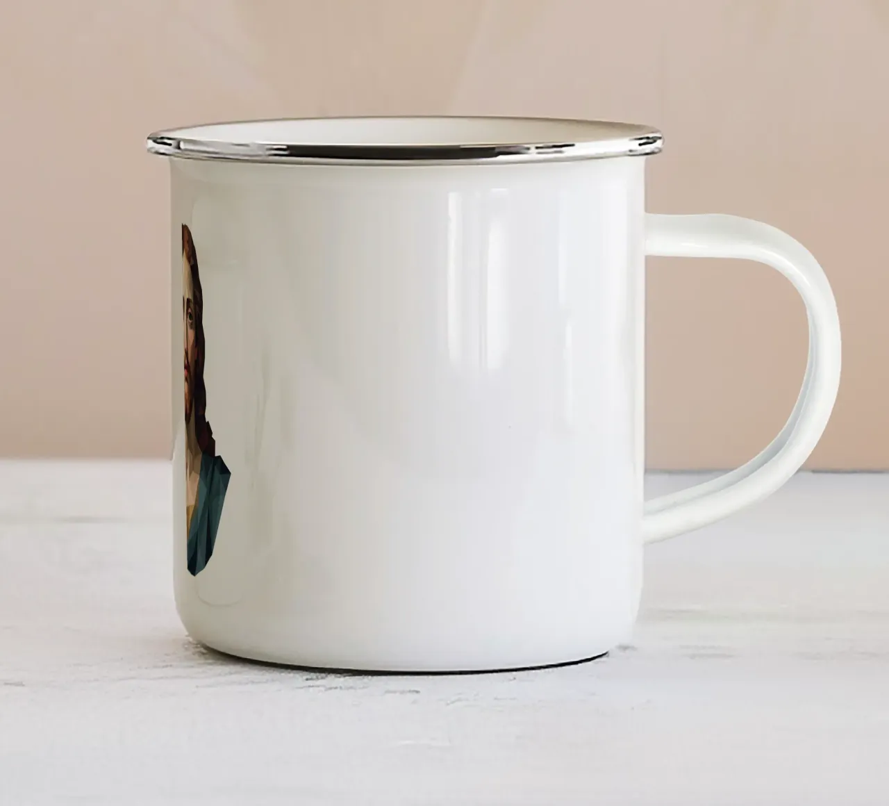 Busto di Cristo tazza in smalto da Low Profile