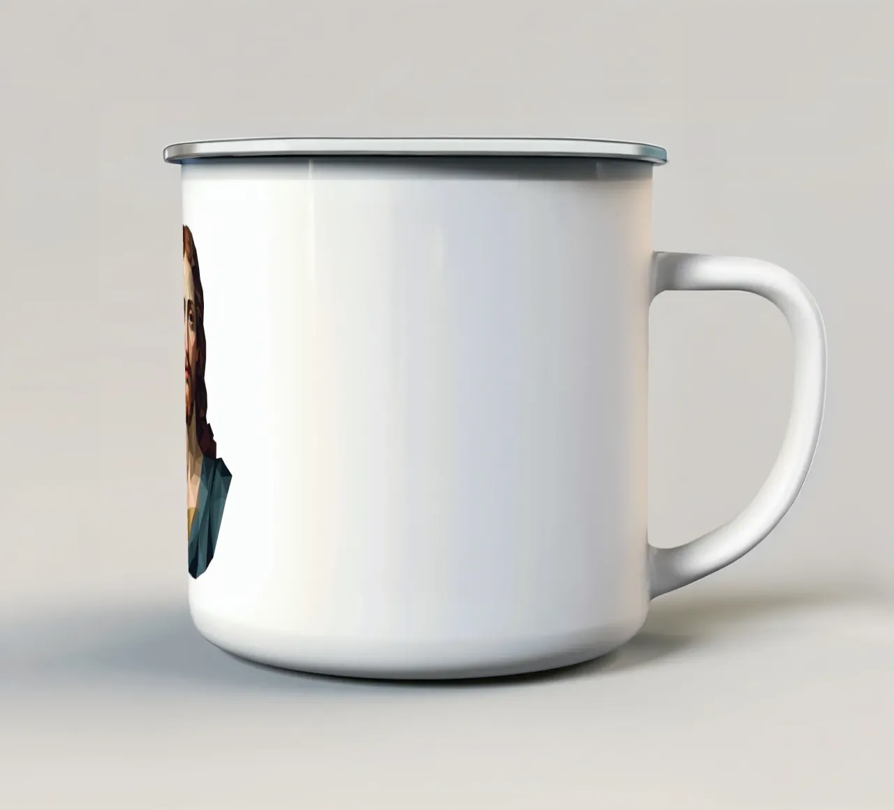 Busto di Cristo tazza in smalto da Low Profile