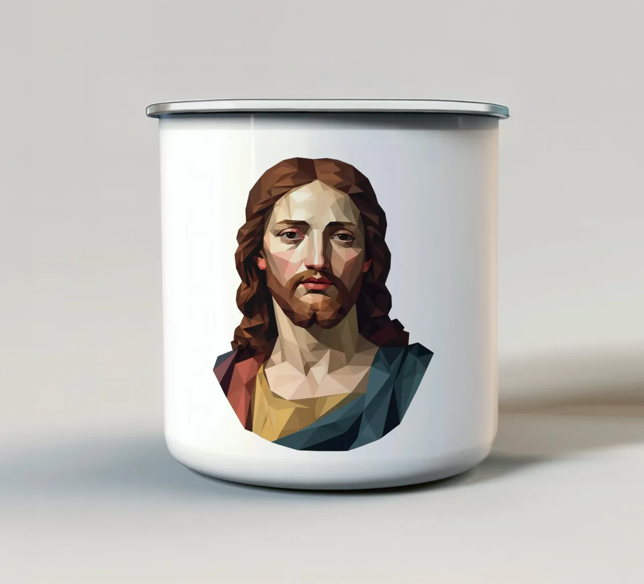Busto di Cristo tazza in smalto da Low Profile