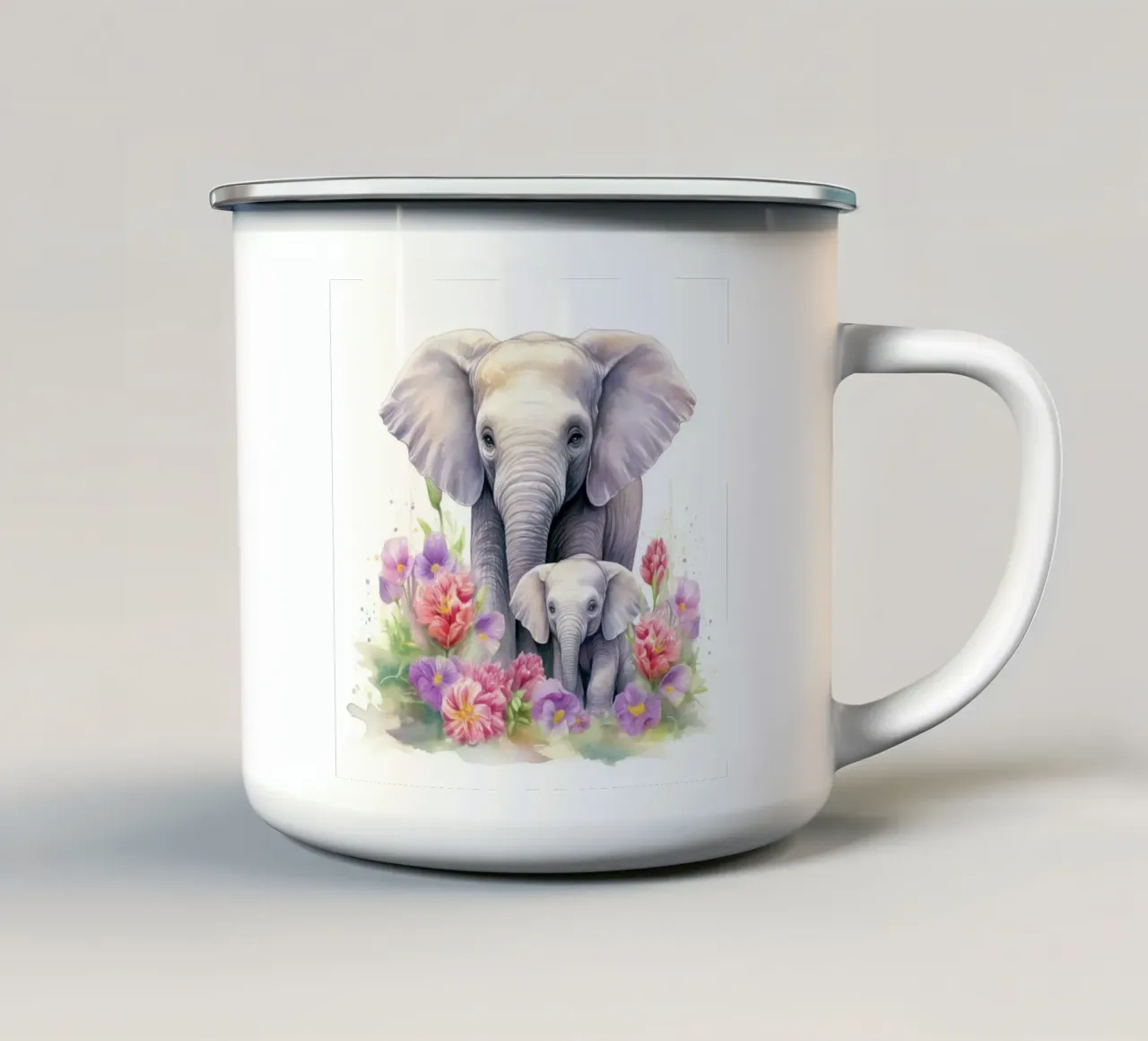 Piccoli elefanti tazza in smalto da Happy Littles