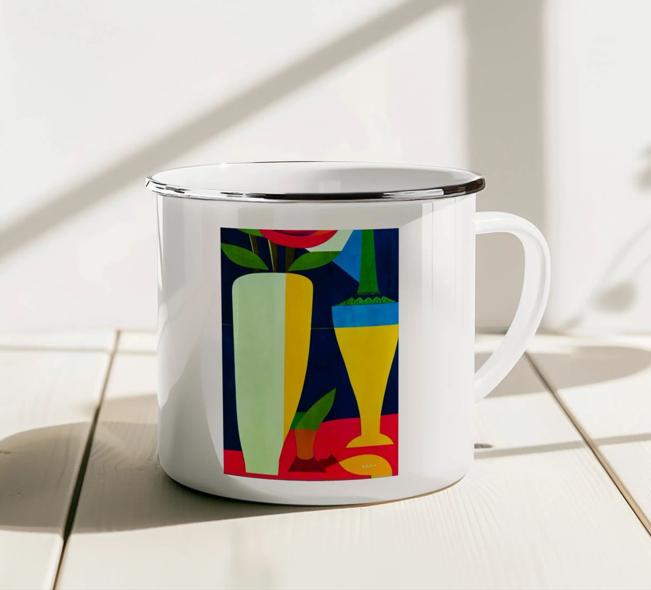 Abstract Still Life, Deux tazza in smalto da Bo Anderson