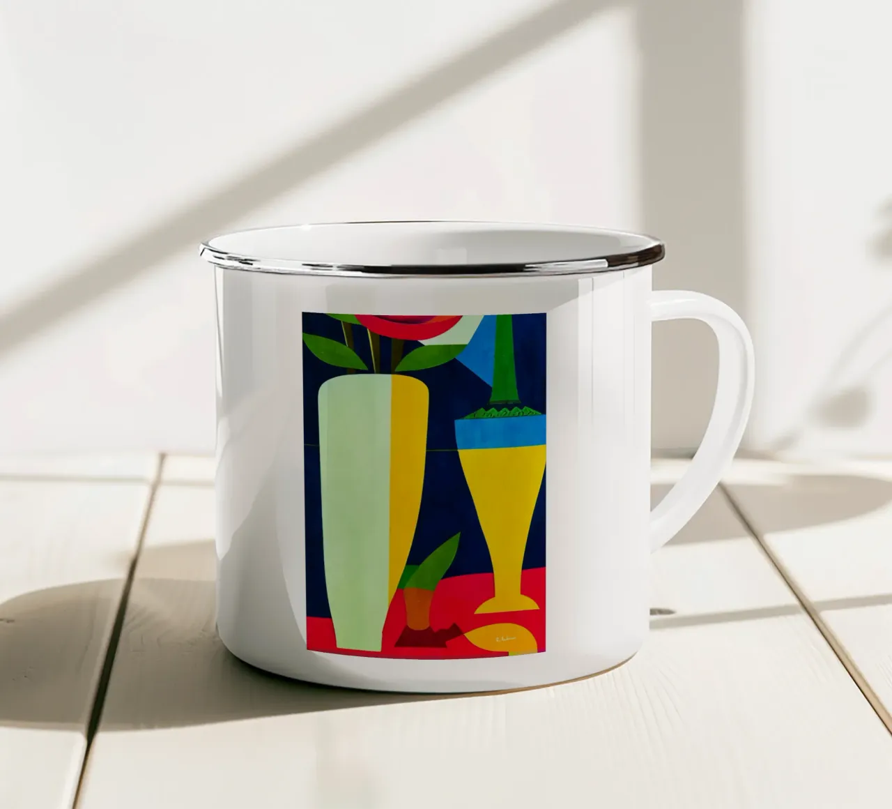 Abstract Still Life, Deux taza de esmalte de Bo Anderson