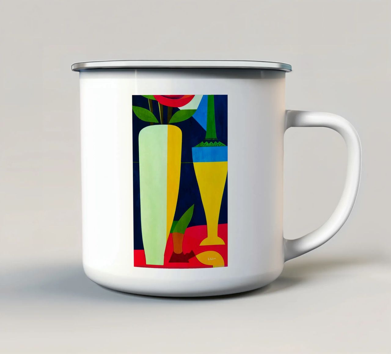 Abstract Still Life, Deux tazza in smalto da Bo Anderson