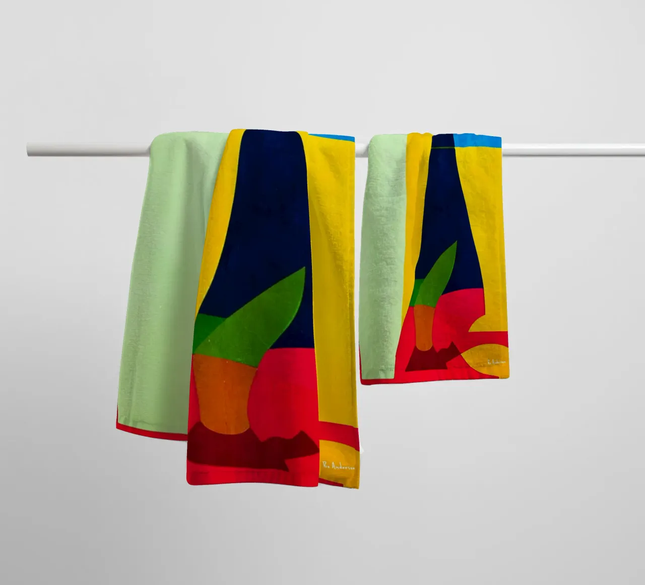 Abstract Still Life, Deux asciugamano da bagno da Bo Anderson