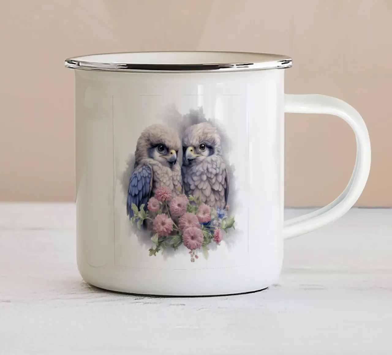 Piccoli falchi tazza in smalto da Happy Littles