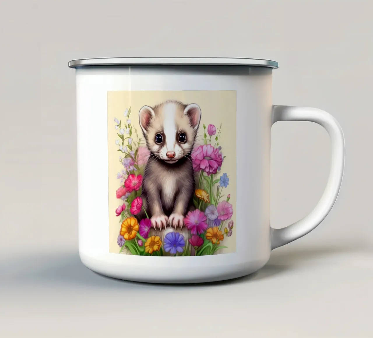 Bambino furetto tazza in smalto da Happy Littles