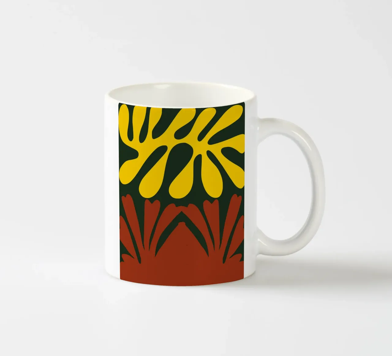 Corallo giallo e rosso tazza in ceramica da Little Dean