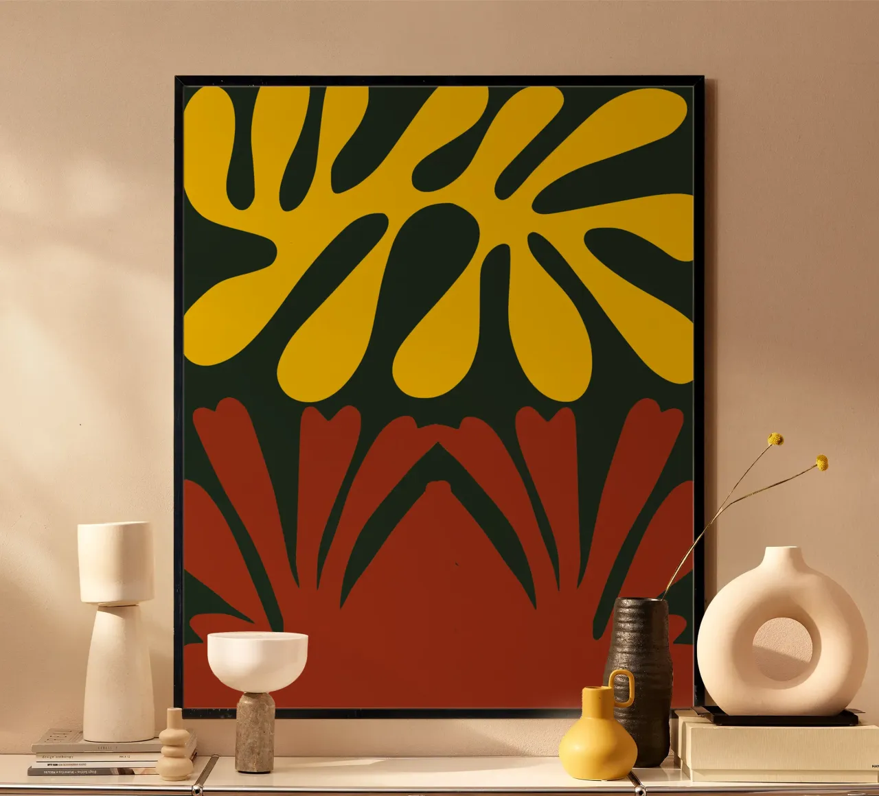 Corallo giallo e rosso poster da Little Dean