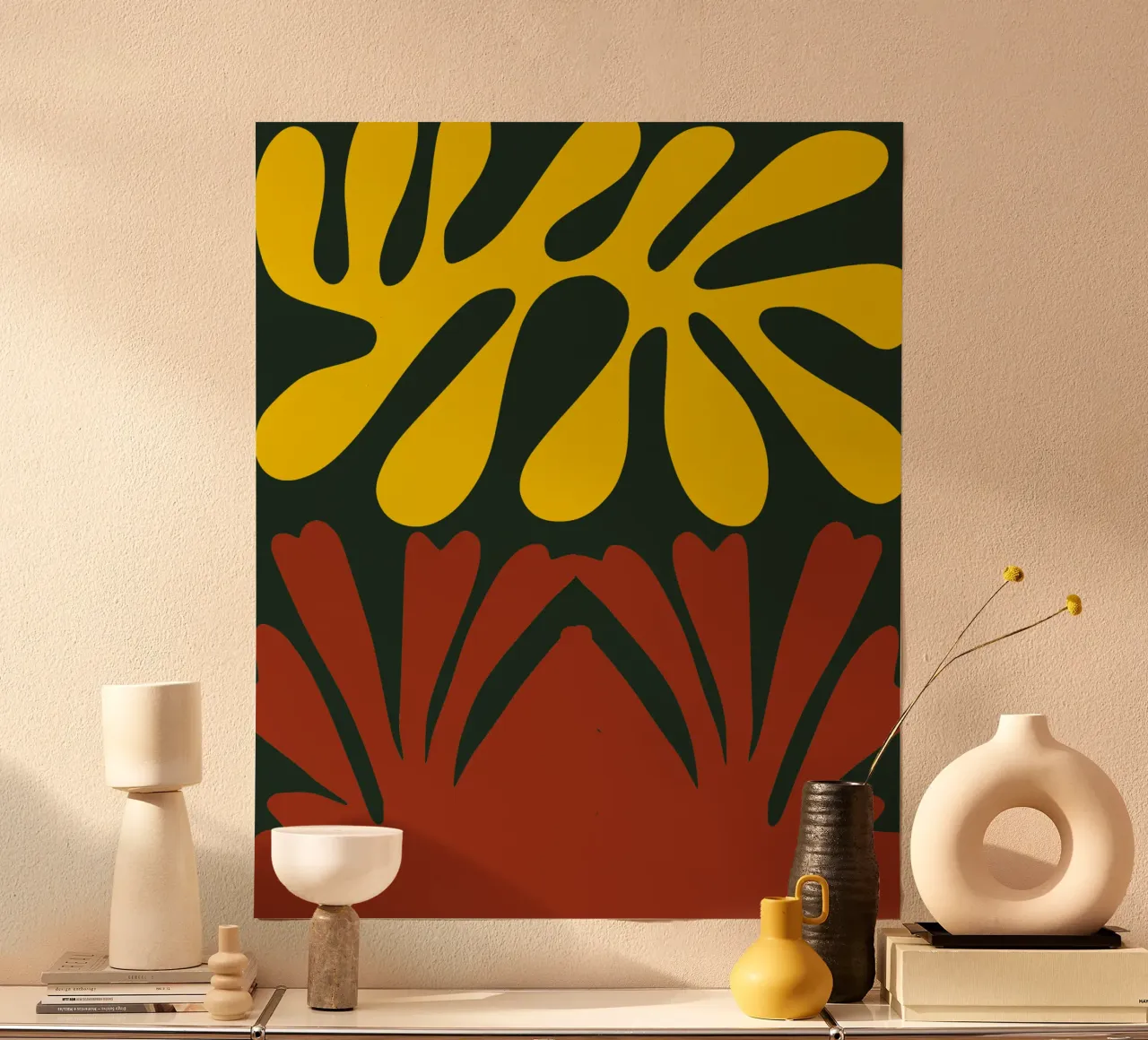 Corallo giallo e rosso poster da Little Dean