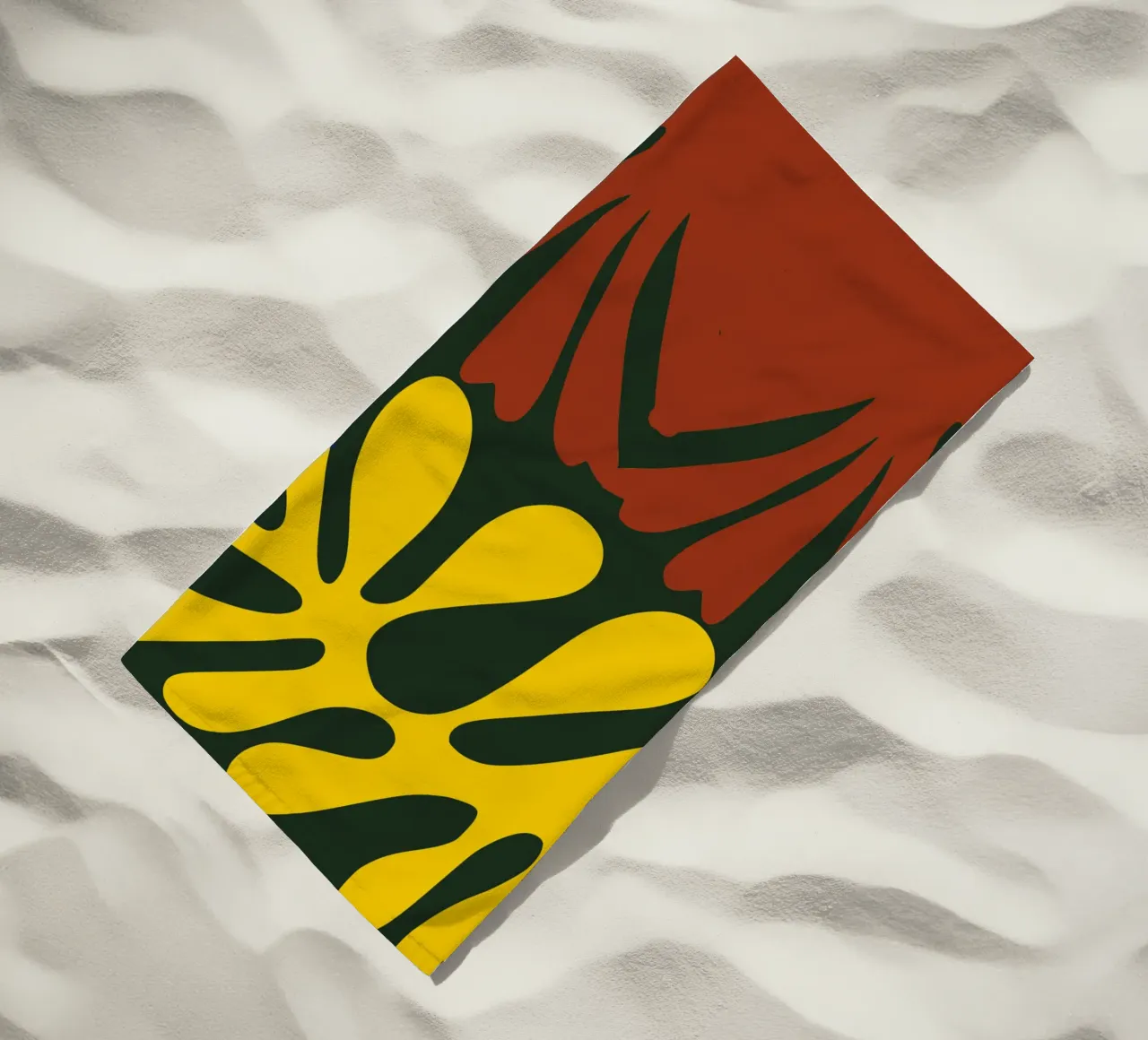 Corallo giallo e rosso telo mare da Little Dean