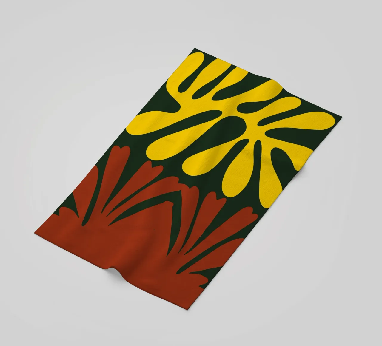 Corallo giallo e rosso telo mare da Little Dean