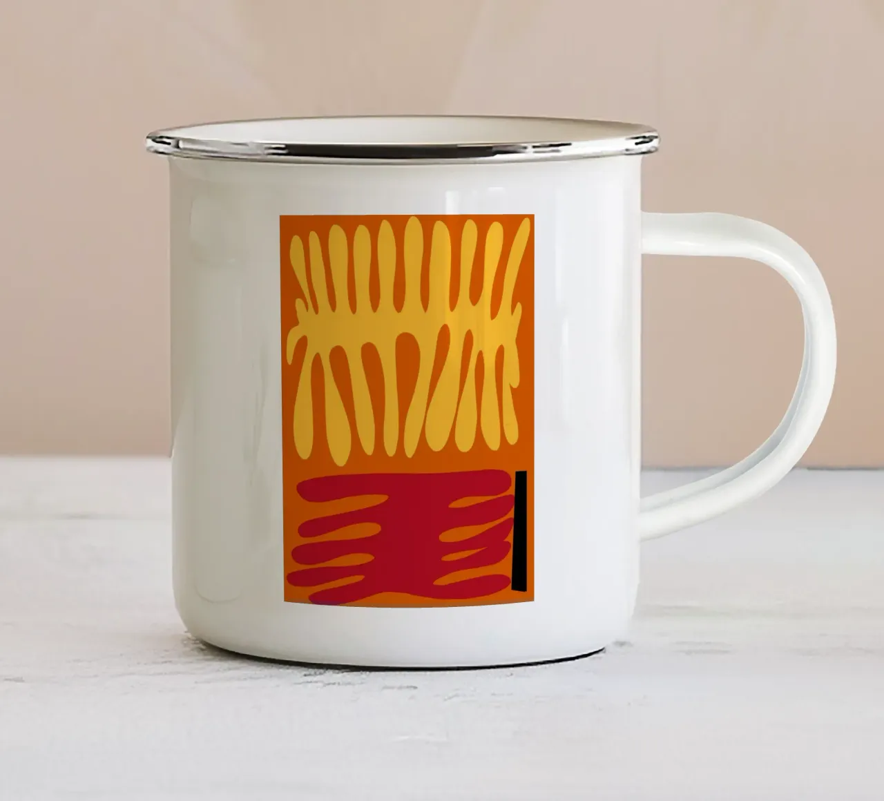 Fire coral tazza in smalto da Little Dean
