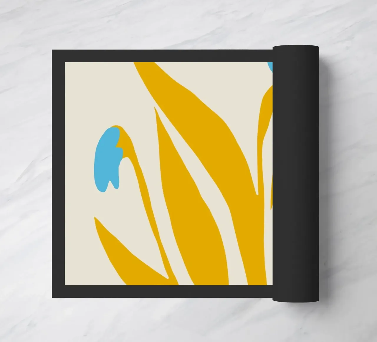 Yellow leaf doormat by Little Dean