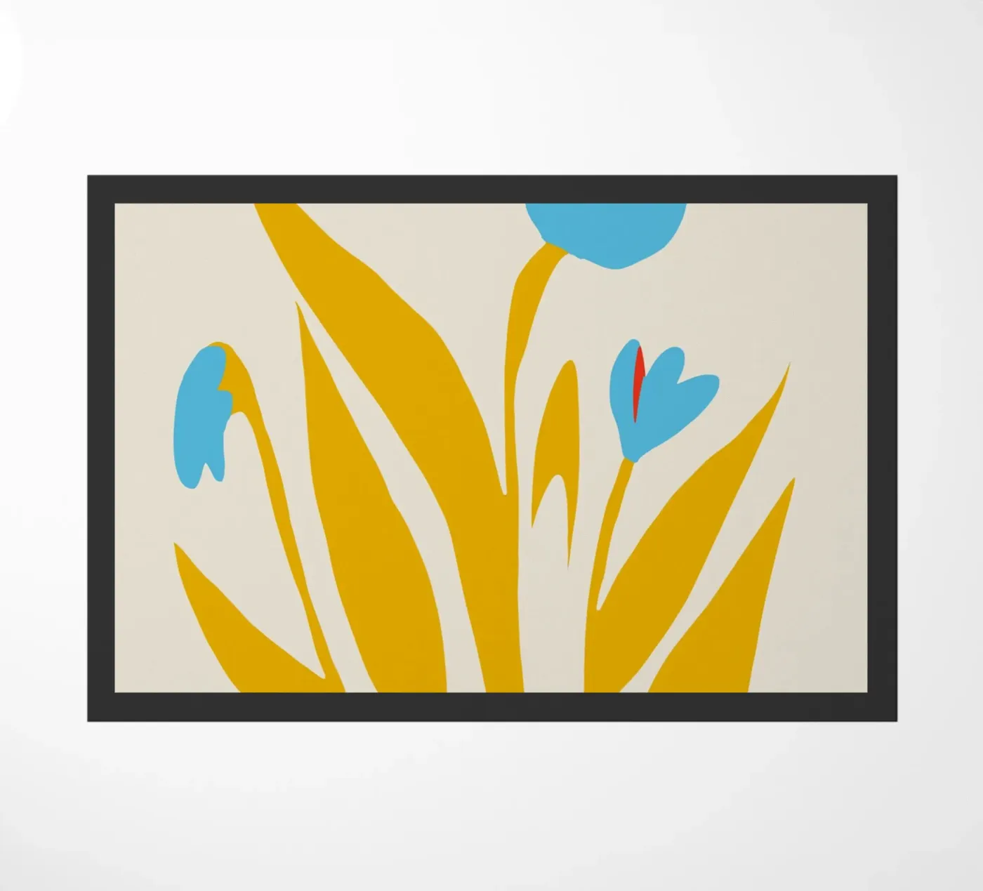 Yellow leaf doormat by Little Dean