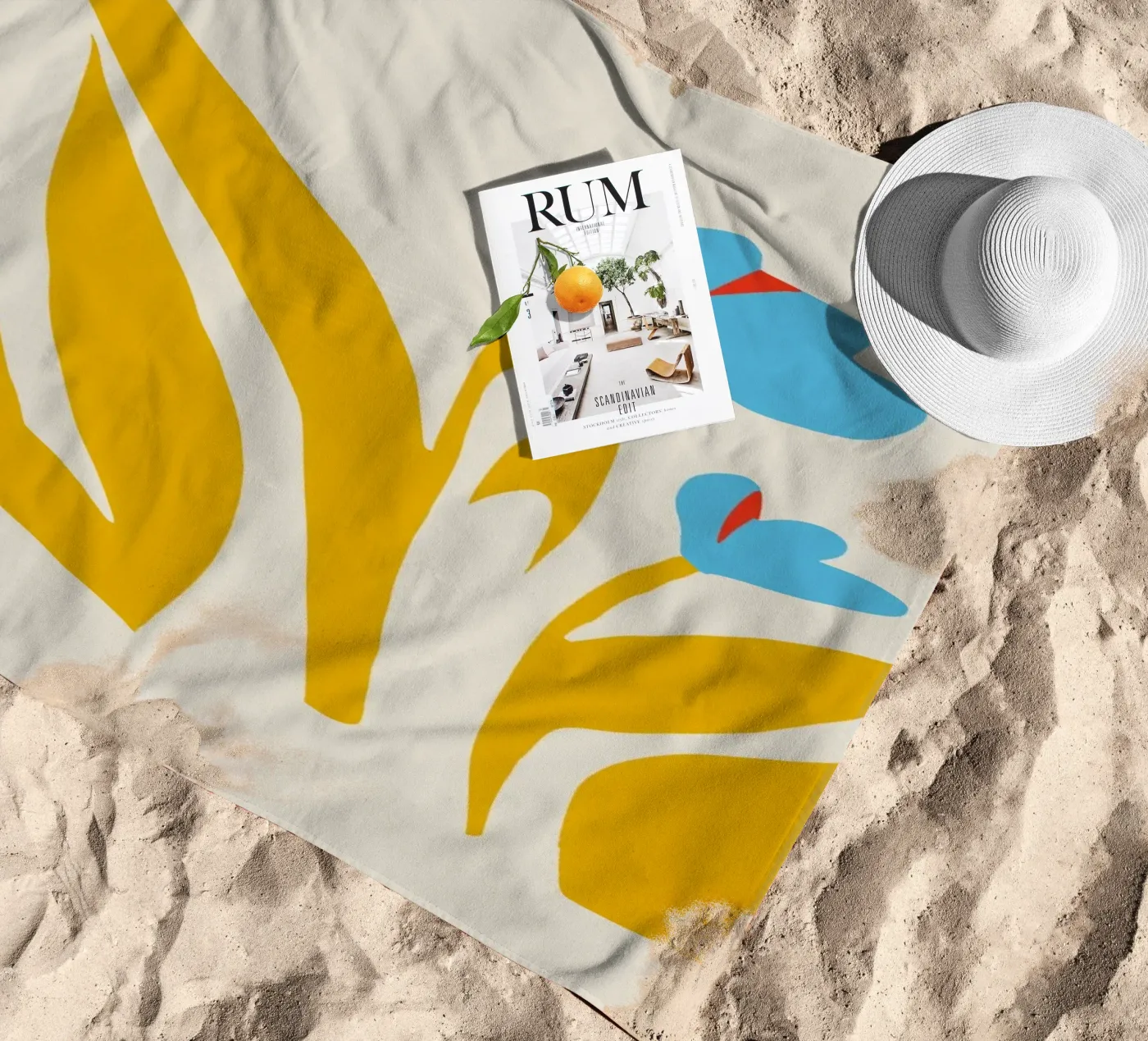 Foglia gialla telo mare da Little Dean