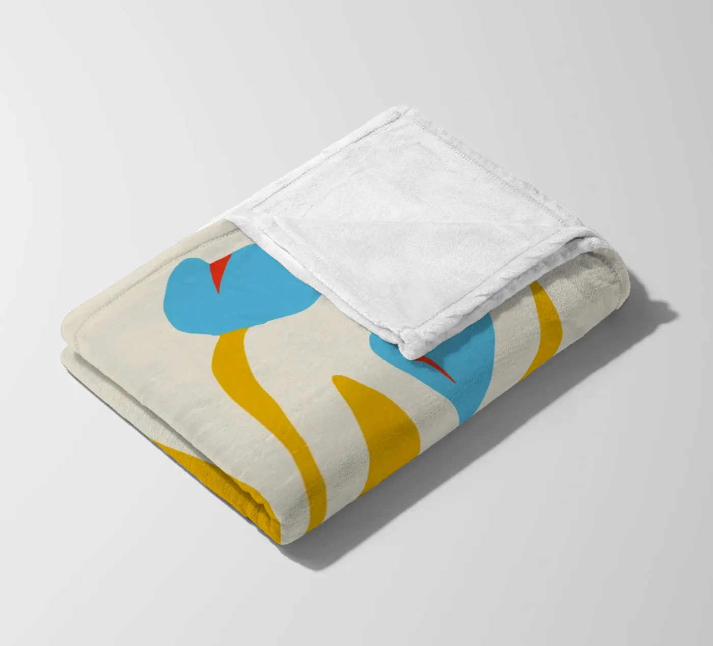Yellow leaf fleece blanket by Little Dean