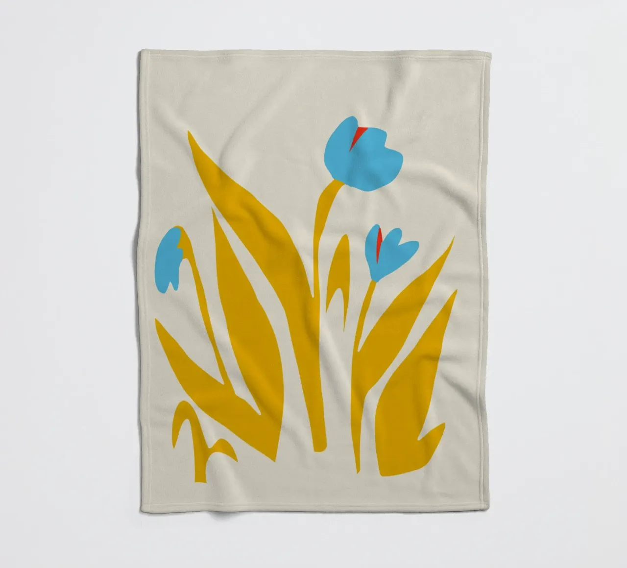 Yellow leaf Fleecedecke von Little Dean