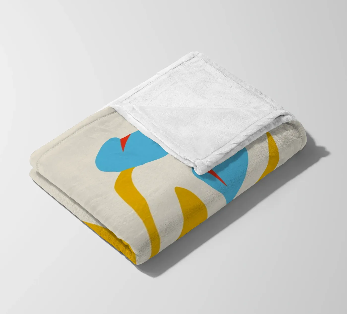 Yellow leaf fleece blanket by Little Dean