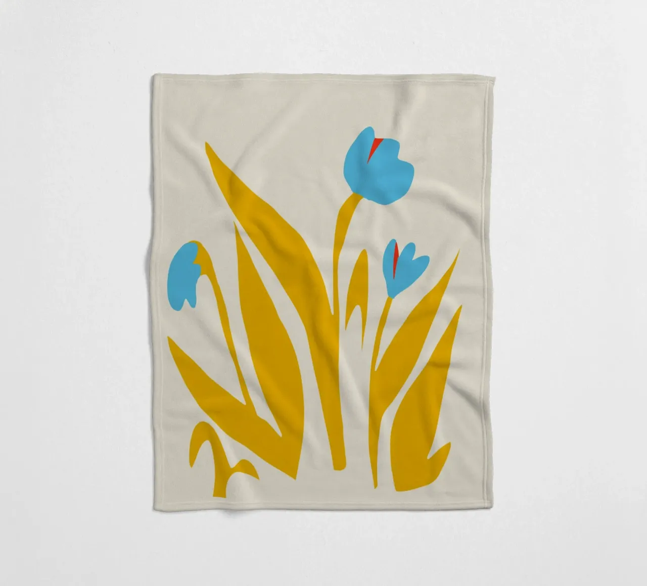 Yellow leaf Fleecedecke von Little Dean