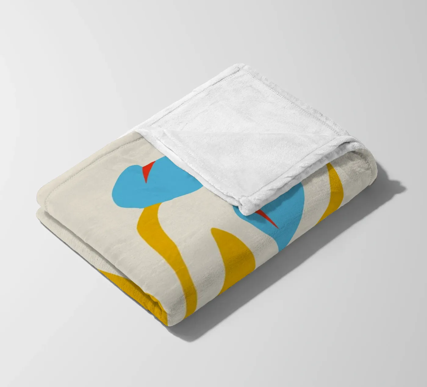 Yellow leaf fleece blanket by Little Dean