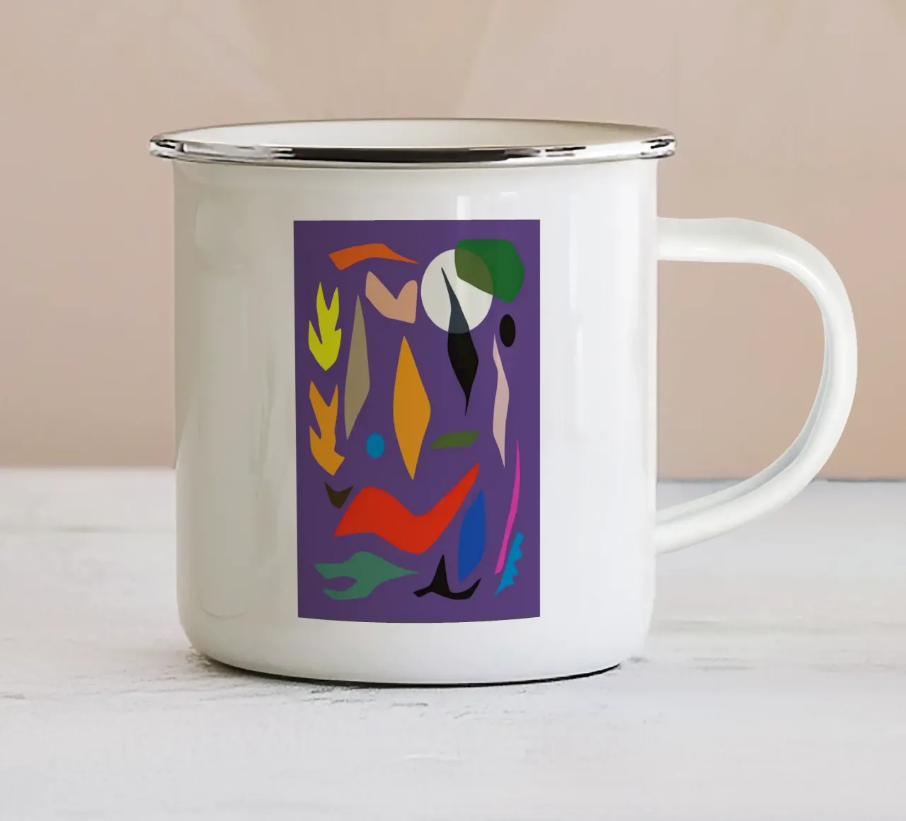 Ritagliato in viola tazza in smalto da Little Dean