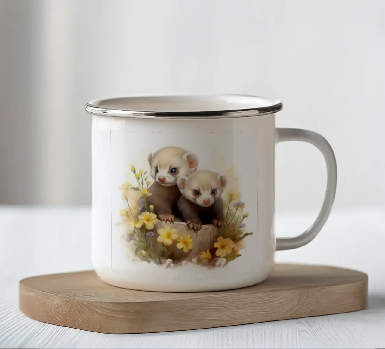 Piccoli furetti tazza in smalto da Happy Littles