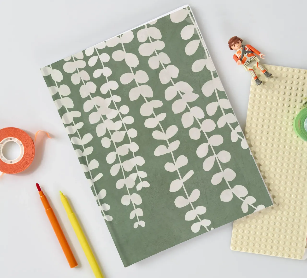 Minimal Abstract Leaves II notebook by City Art
