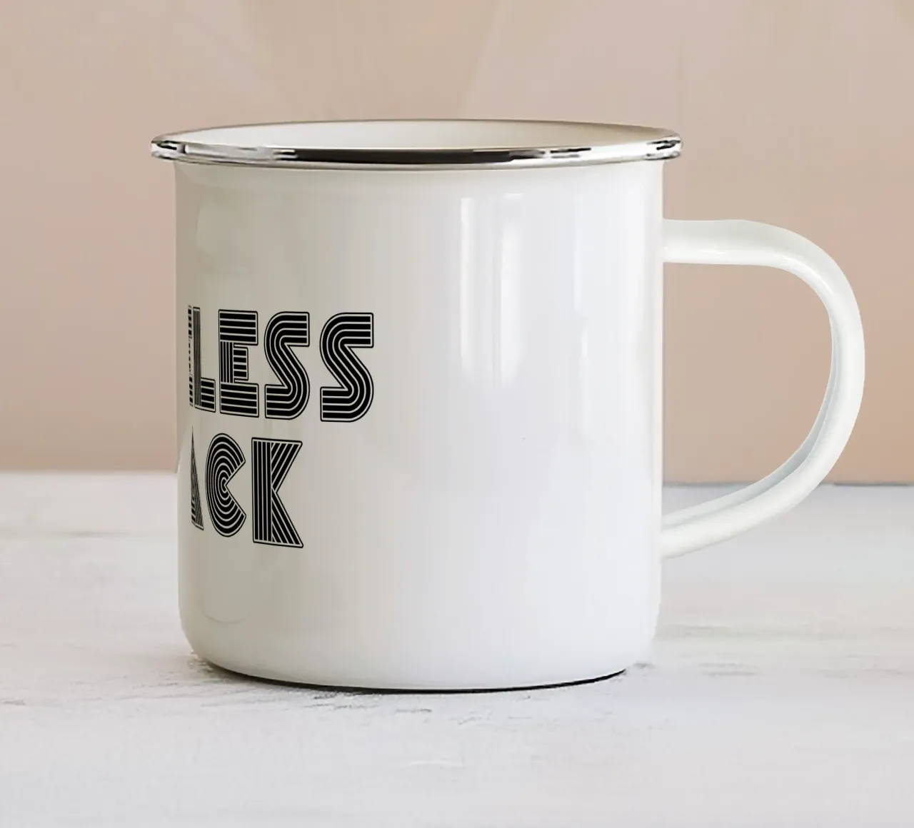 Timeless black tazza in smalto da TijanaArtStudio88